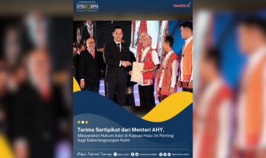 Menteri AHY Serahkan Sertipikat di Kapuas Hulu