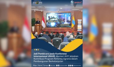 Menteri AHY Jadi Pembicara Konferensi Internasional UNAIR, Ini yang Disampaikan