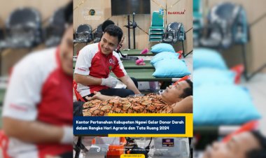Kantor Pertanahan Kabupaten Ngawi Gelar Donor Darah dalam Rangka Hari Agraria dan Tata Ruang 2024