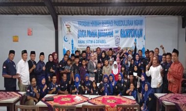 Ketua Baznas Ngawi Samsul Hadi Hadiri Yayasan HBPN Santunan Anak Yatim dan Difabel