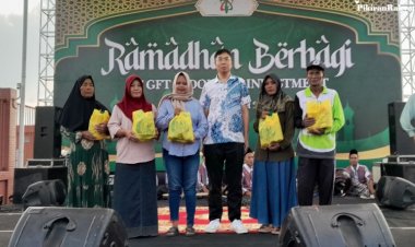 Pabrik Mainan PT GFT Indonesia Investment Bagikan 800 Paket Sembako ke Warga Ngawi