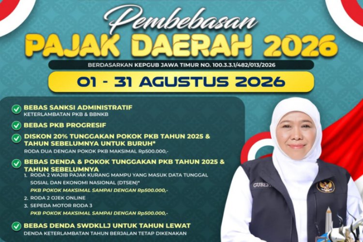 Agustus 2026 Warga Ngawi Jatim Terima Pembebasan Pajak Kendaraan