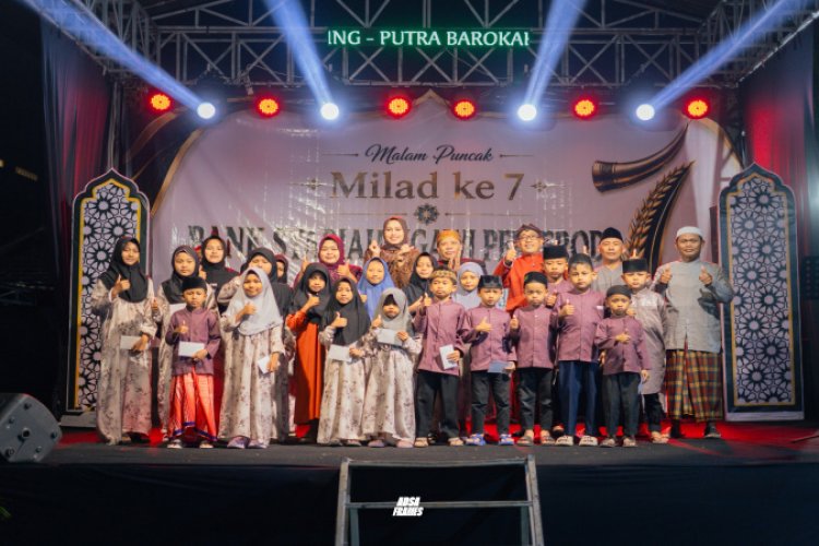 Dalam Rangka Milad Ke 7, BPRS Ngawi Perseroda Gelar Santunan ke Anak Yatim